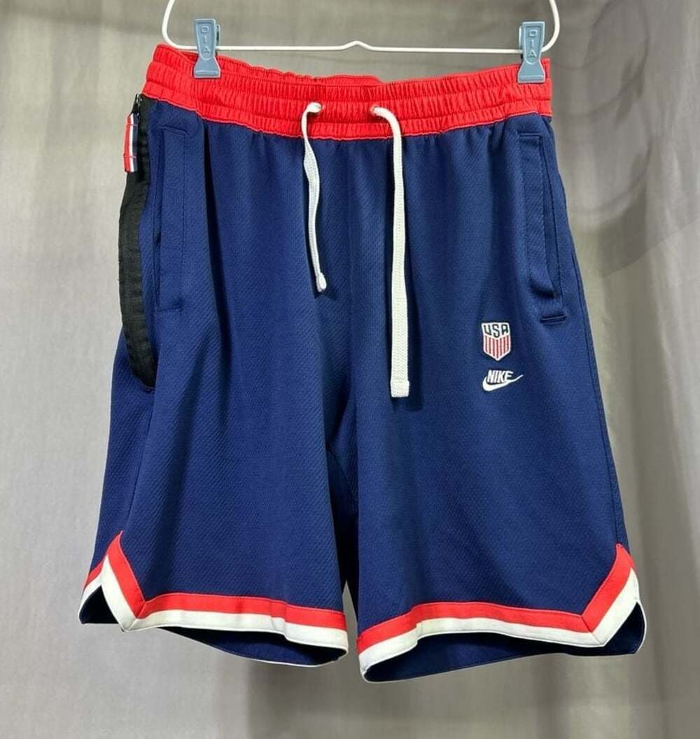 Nike USA Basketball Dri-FIT DNA Mesh Shorts Navy Red White Men's Size Small